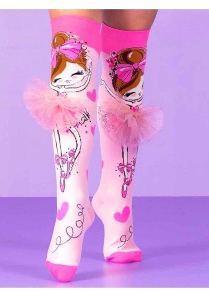 Balerin Figürlü Tütülü Diz Altı Çorap fiyatları