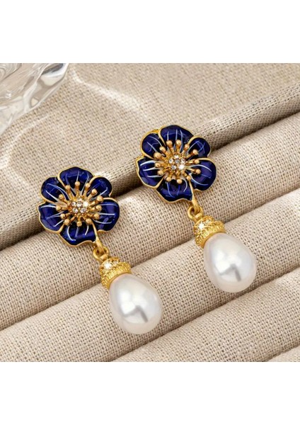 Set.up Çiçek Model Incili Tasarım Küpe