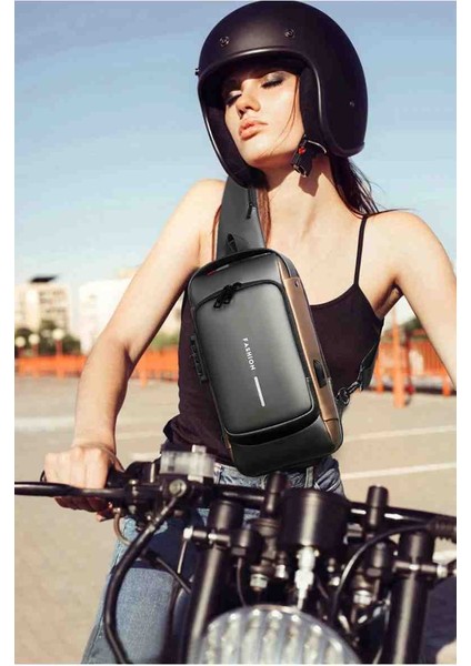 Motorcu Fonksiyonel Powerbank Destekli Şifreli Göğüs El Sırt Çantası Fonksiyonel fiyatları