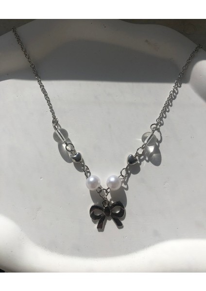 Ribbon Girl Tasarım Kadın Kurdele Kolye