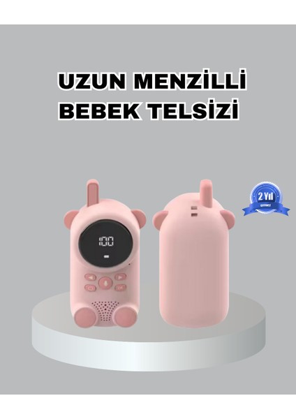 Şarjlı Bebek Telsizi Uzun Mesafe 22 Kanal LCD Ekran VOX Modu 400 mAh