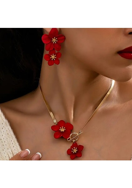 Set.up Gül Model Kolye Küpe Set fiyatları