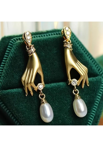 Set.up El Figürlü Inci Küpe