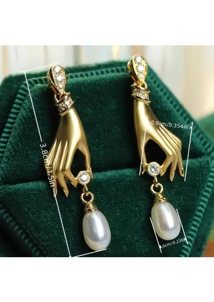 Set.up El Figürlü Inci Küpe