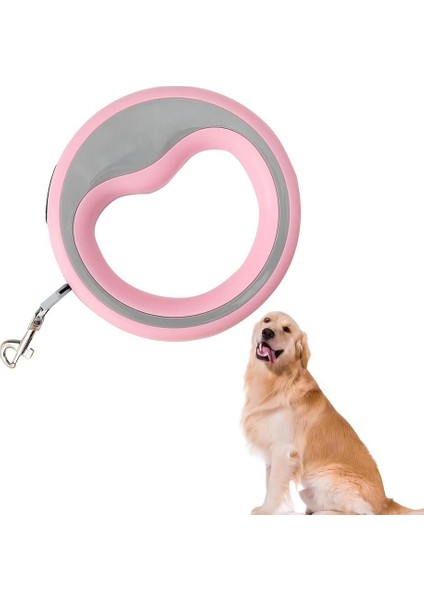 Süslüpati Otomatik Köpek Gezdirme Tasması Pembe 2.5 Metre