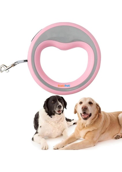 Süslüpati Otomatik Köpek Gezdirme Tasması Pembe 2.5 Metre modelleri
