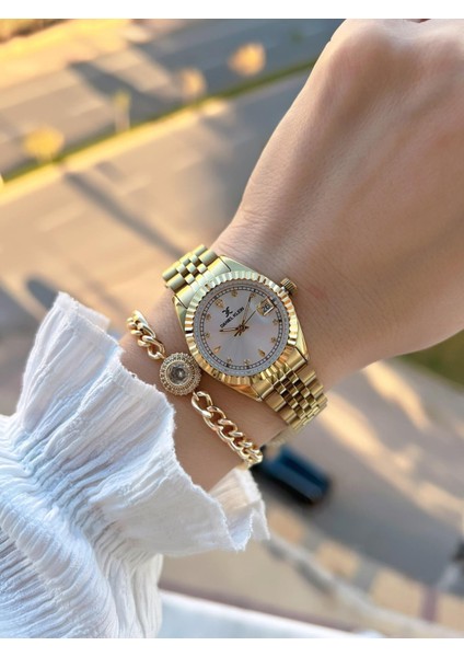 2 Yıl Garantili Jubile Kordon 3 Atm Suya Dayanıklı Kadın Kol Saati+Bileklik F.Z.10974.2 fiyatları