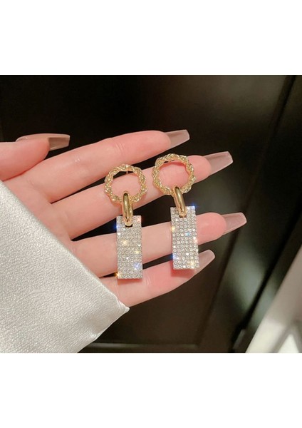 Set.up Altın Kaplama Tasarım Sallantılı Küpe