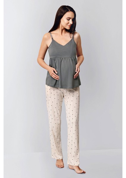 3436 Kadın Lohusa 3'lü Pijama Takımı modelleri