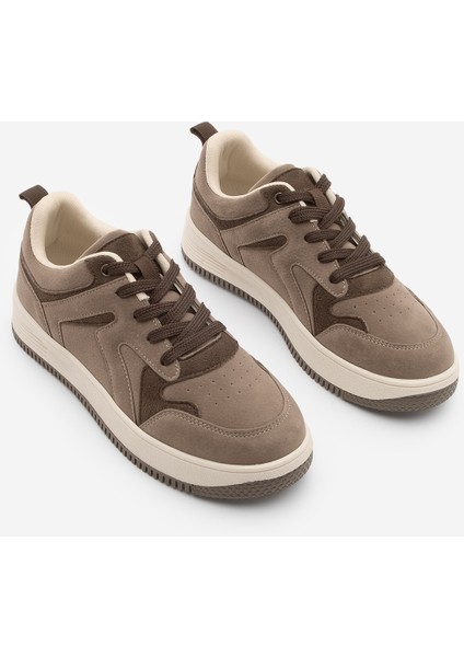 Kadın Sneaker Yüksek Taban Spor Ayakkabı Aryan Vizon Süet indirimleri