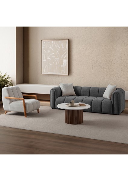 Nline Koltuk Takımı 3+1 Antrasit