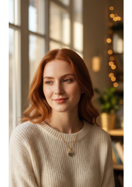 Altın Renk Rodyumlu Renkli Zirkon Taşlı Kar Tanesi Kolye Altın Renk Çelik Kolye-Renkli Taş Kolye indirimleri