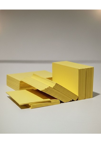 Sarı Boş Kelime Kartları Etiket 5X8CM 500 Adet Boş Kart Boş Kartvizit
