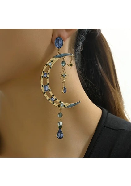 Set.up Ay Model Büyük Tasarım Küpe