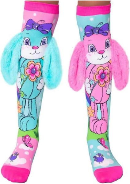 Sevimli Köpek Figürlü Kulaklı Diz Altı Çorap