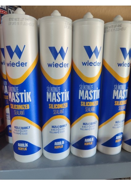 Silikonize Mastik Beyaz 450 gr (3 Adet)