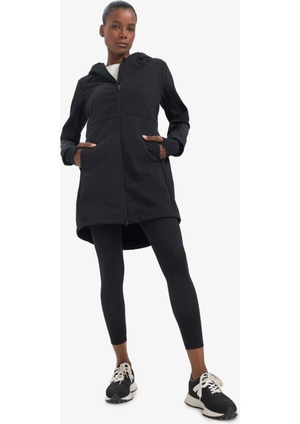 Su İtici Softshell Slim Fit Dar Kesim Kapüşonlu Fermuarlı Cepli Parka E5702AX25AU