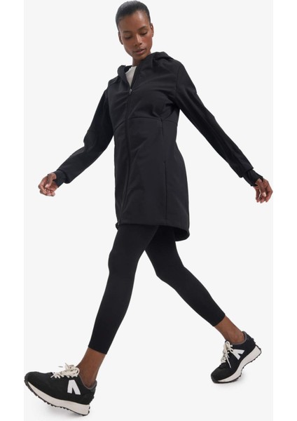 Su İtici Softshell Slim Fit Dar Kesim Kapüşonlu Fermuarlı Cepli Parka E5702AX25AU