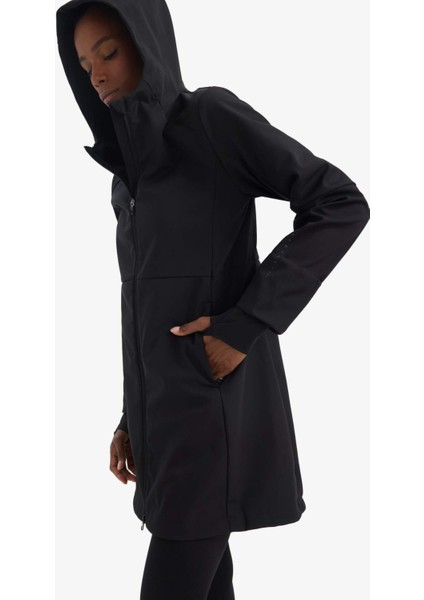 Su İtici Softshell Slim Fit Dar Kesim Kapüşonlu Fermuarlı Cepli Parka E5702AX25AU