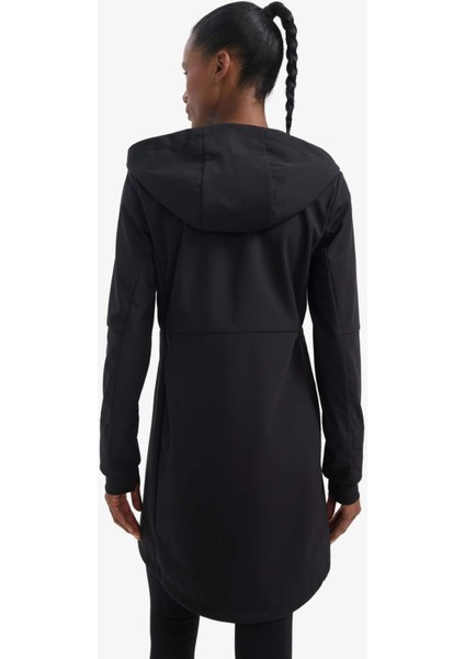 Su İtici Softshell Slim Fit Dar Kesim Kapüşonlu Fermuarlı Cepli Parka E5702AX25AU