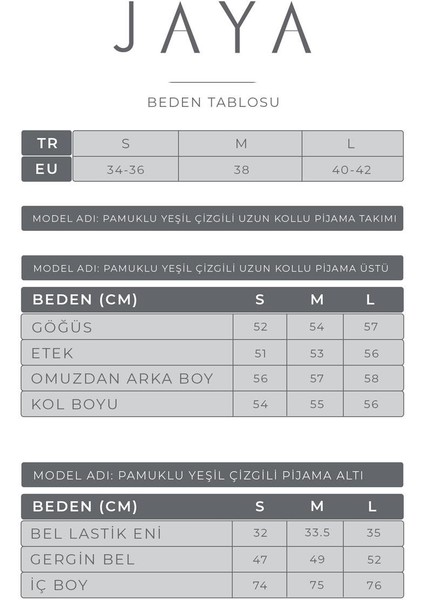 Pamuklu Çizgili Uzun Kollu Pijama Takımı / Yeşil indirimleri