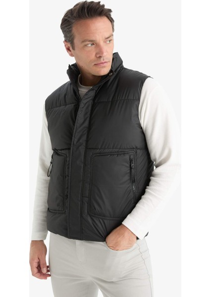 Su İtici Regular Fit Dik Yaka Fermuarlı İç Cepli Mevsimlik Şişme Yelek C5818AX25AU