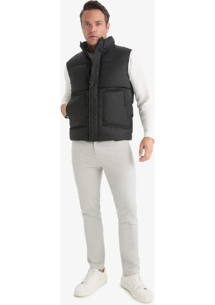 Su İtici Regular Fit Dik Yaka Fermuarlı İç Cepli Mevsimlik Şişme Yelek C5818AX25AU