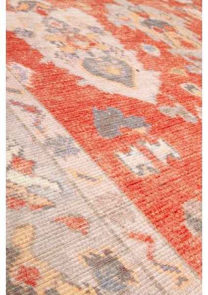 Norm Halı Allure 61-030 Kırmızı Eskitme Halı Etnik Otantik Dokuma Şönil Yıkanabilir Salon Halısı fiyatları