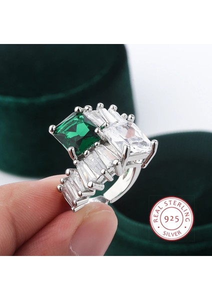 Set.up 925 Ayar Prenses Kesim Tasarım Gümüş Yüzük