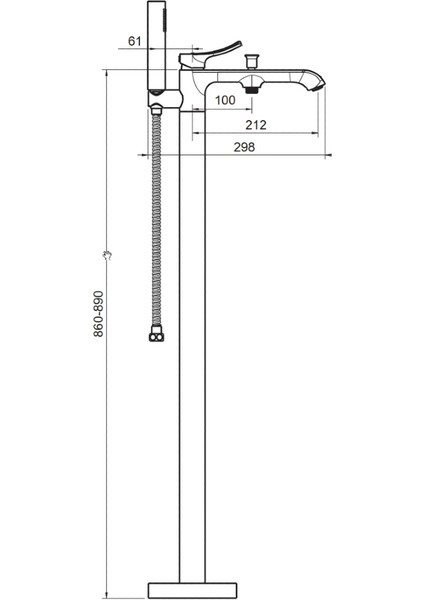 | Valtemo Valero Yerden Ayaklı Krom Küvet Bataryası modelleri