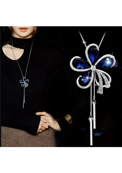 Set.up Taşlı Çiçek Model Kolye modelleri