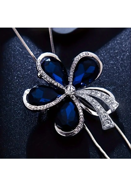 Set.up Taşlı Çiçek Model Kolye