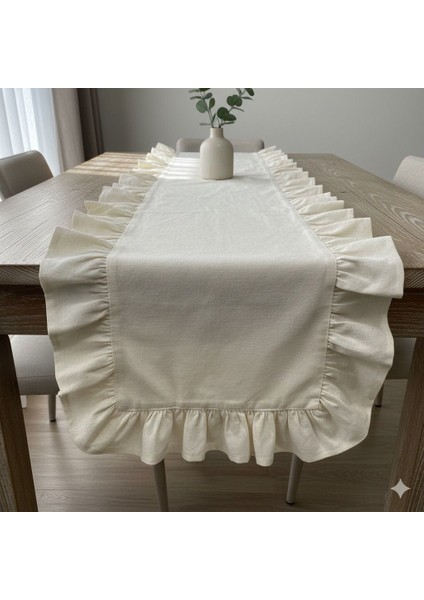 Saf Ham Keten Dokuma Runner - Amerikan Servis fiyatları