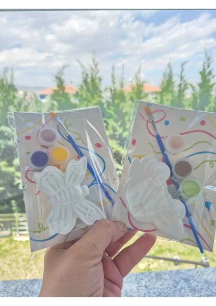 15 Adet (7+8) - Araba ve Kelebek /taş Boyama Seti, Dıy, Kendin Yap, Doğum Günü Hediyesi fiyatları