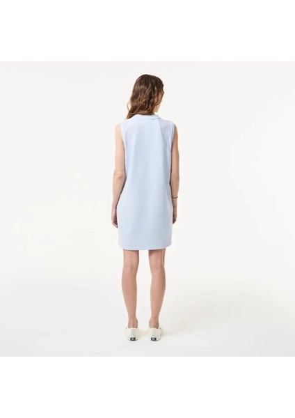 Kadın Straight Fit Kolsuz Baskılı Açık Mavi Elbise fiyatları