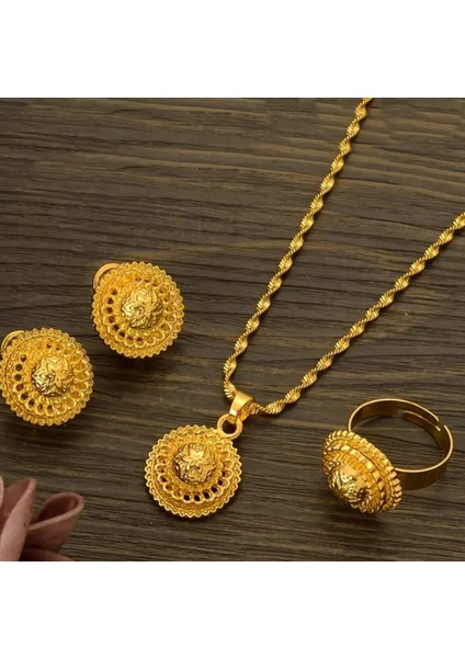 Set.up Altın Kaplama El Yapımı Tasarım Set 3'lü Takım