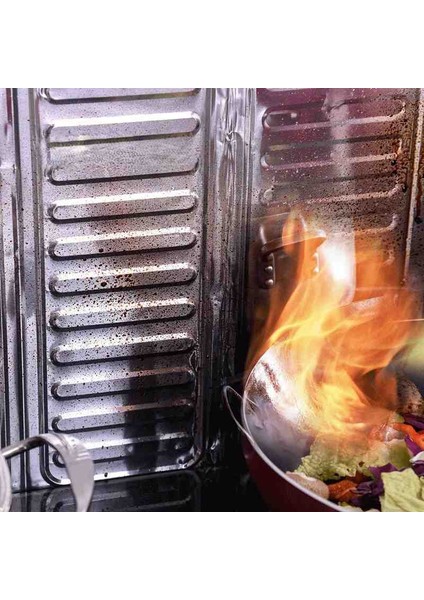 Ocak Yağ Sıçrama Koruyucu Katlanır Alüminyum Levha -Kolay Silinir Rüzgar Önleyici Panel 1 Adet fiyatları