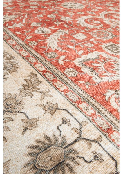 Norm Halı Allure 54-031 Kırmızı Eskitme Halı Etnik Otantik Dokuma Şönil Yıkanabilir Salon Halısı fiyatları