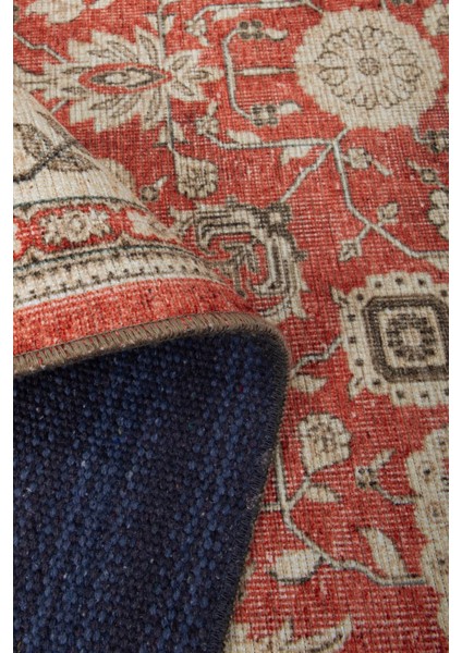 Norm Halı Allure 54-031 Kırmızı Eskitme Halı Etnik Otantik Dokuma Şönil Yıkanabilir Salon Halısı fırsatları