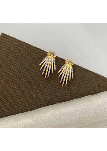 Vip Luxury Serisi Altın Kaplama Taşlı Küpe fiyatları