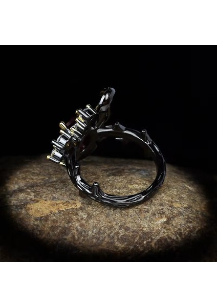 Set.up 925 Ayar Gümüş Ruby Taşlı Tasarım Yüzük fırsatları