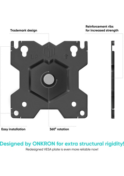 Ayarlanabilir Gazlı Yay Monitör Kolu – 13-34″ Düz/kavisli Ekranlar Için Tam Hareketli Masa Montajı (Vesa 75×75 / 100×100)