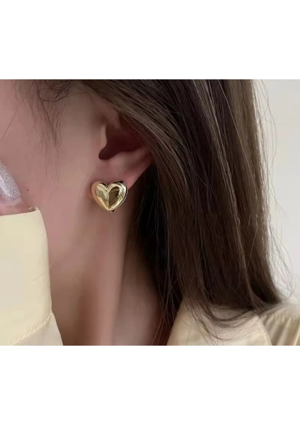 Kalp Detay Gold Küpe fiyatları