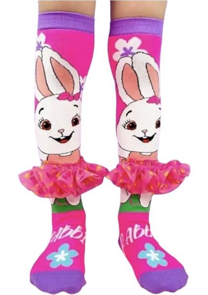 Balerin Figürlü Tütülü Diz Altı Çorap