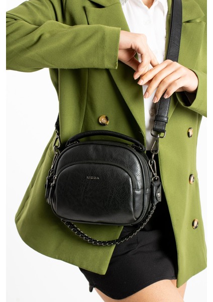 Kadın Omuz ve El Çantası – Çok Bölmeli, Zincir Askılı, Suni Deri, Şık Günlük Çapraz Çanta