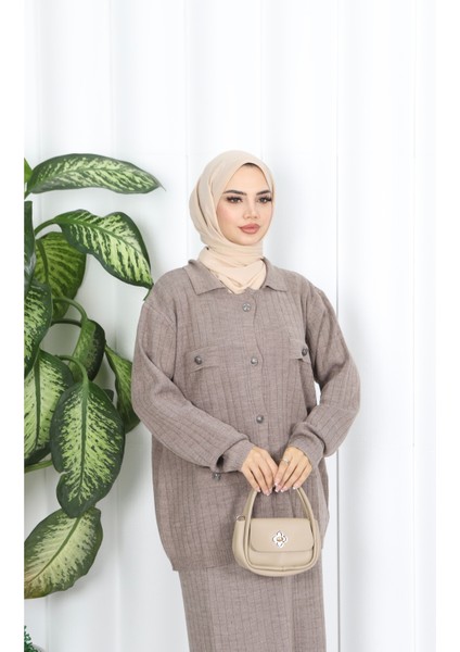 Cep Detay Etekli Triko Takım indirimleri