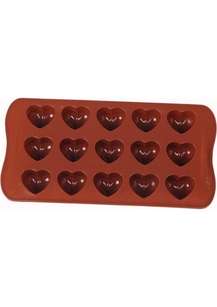 Silikon Kalp Şekilli Kalıp, Çikolata Şeker Buz ve Fondant Için, Fırın ve Dondurucu Uyumlu Çok Amaçlı Pişirme Kalıbı Tekli