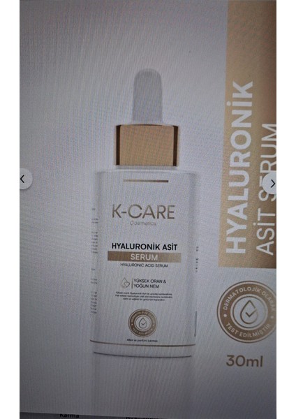K K-Care Cosmetics Hyaluronik Asit Nem Serum - 30 ml
