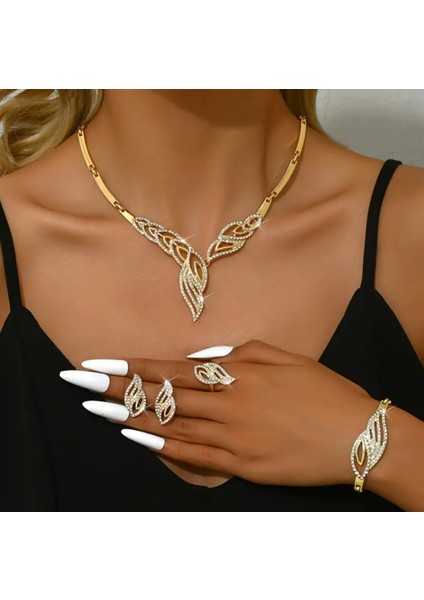 Set.up Altın Kaplama El Yapımı Tasarım Set 4'lü Takım