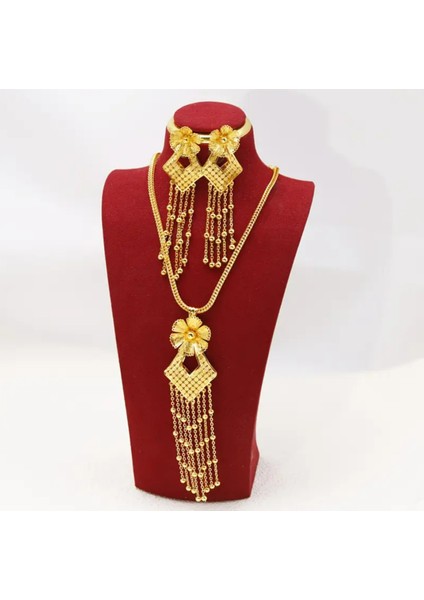 Set.up Altın Kaplama Tasarım Kolye Küpe Set indirimleri